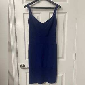 NEW $2195 Narciso Rodriguez Barneys New York Stitch Bodice Dress Blue Size 4 NWT